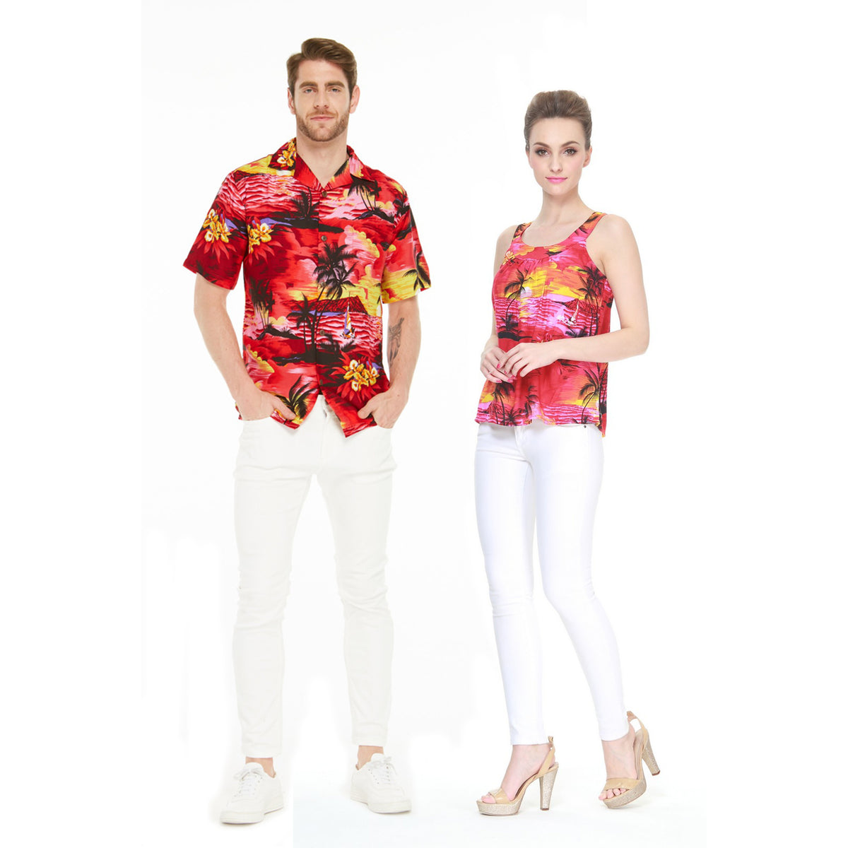 Couple Moku Set in Pineapple Garden White main image 1