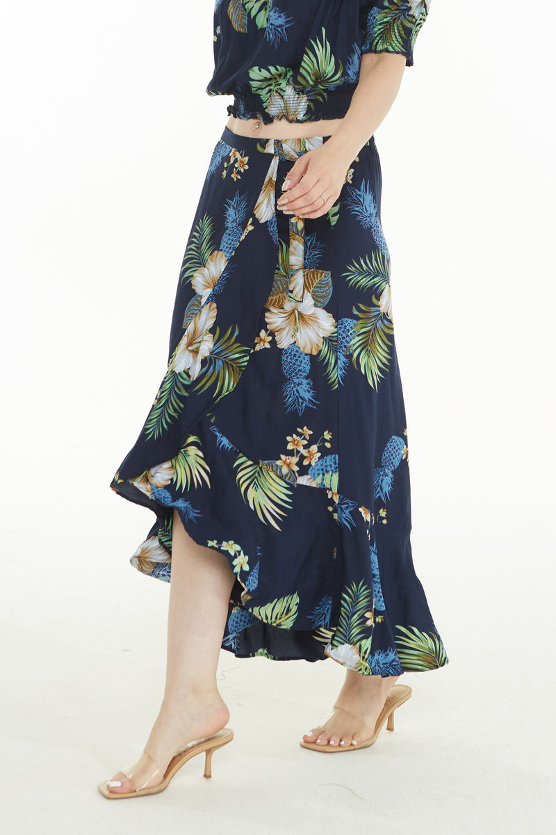 hawaiian dress for beach party Nalani Long Rayon Hawaiian Dress Maxi V-Neck Tea Length