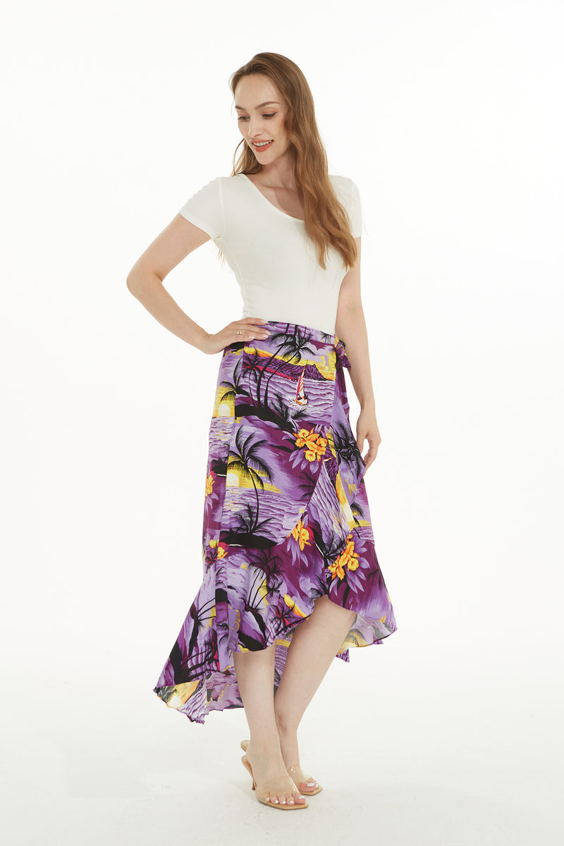 Hawaiian Hibiscus Ruffle Skirt main image 0