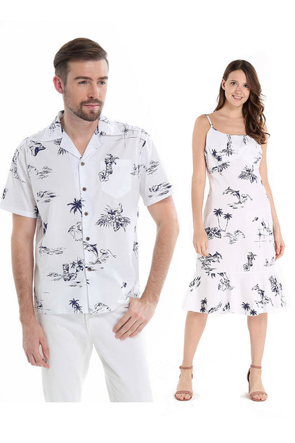 Couple Molokai Set in Pacific Palm Cream