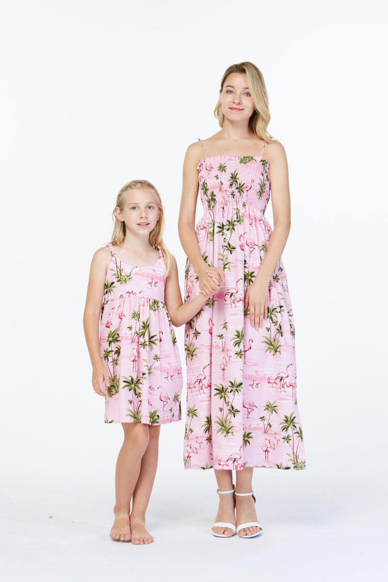 Made in Hawaii Mother Son Kumu Set in Flamingo All Over Pink