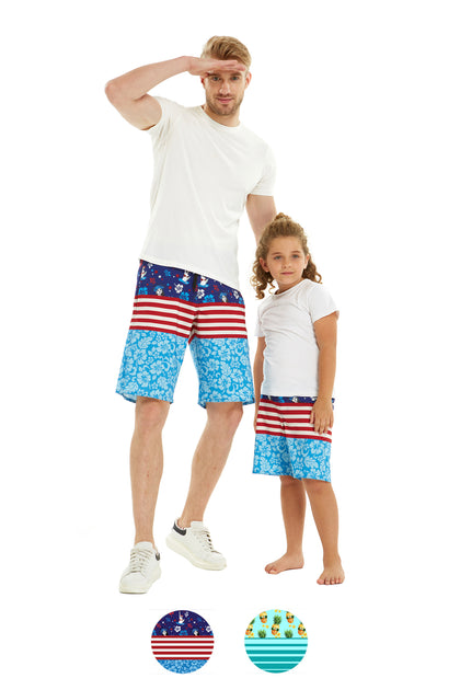 Father Son Matching in Woody Beach | Daddy Son Matching Hawaiian Shirt Son - Size 16 Year / Blue