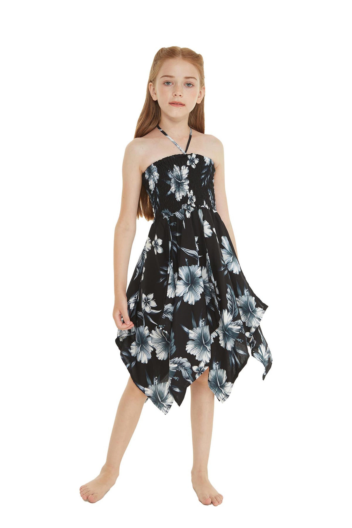 Girl Fairy Uneven Bottom Hawaiian Luau Dress in Midnight Bloom Size 12 Hawaii Hangover Girl Fairy Uneven Bottom Hawaiian Luau Dress in Midnight Bloom Size 12 Hawaii Hangover