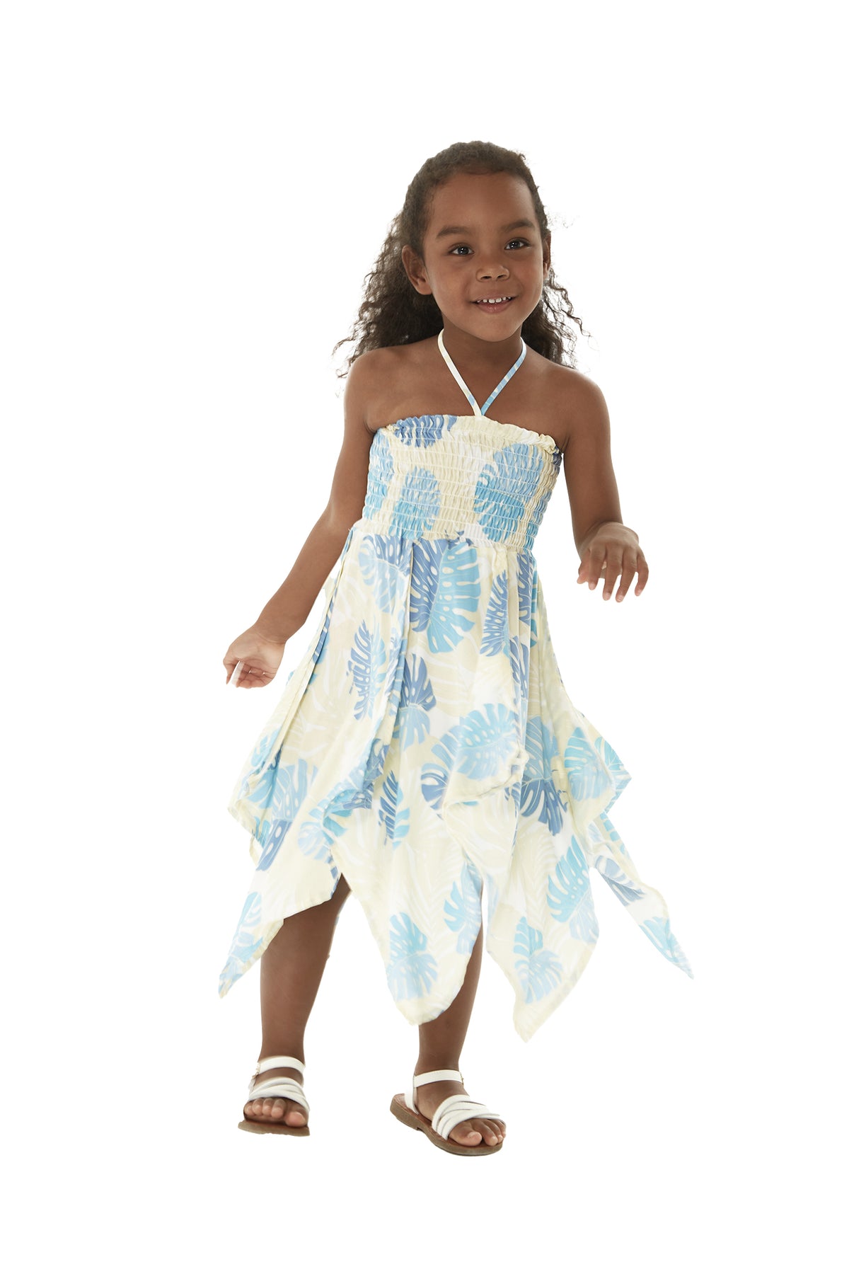 Girl Fairy Uneven Bottom Hawaiian Luau Dress in Pineapple Garden White Size 12 12 Girl Fairy Uneven Bottom Hawaiian Luau Dress in Pineapple Garden White Size 12 12