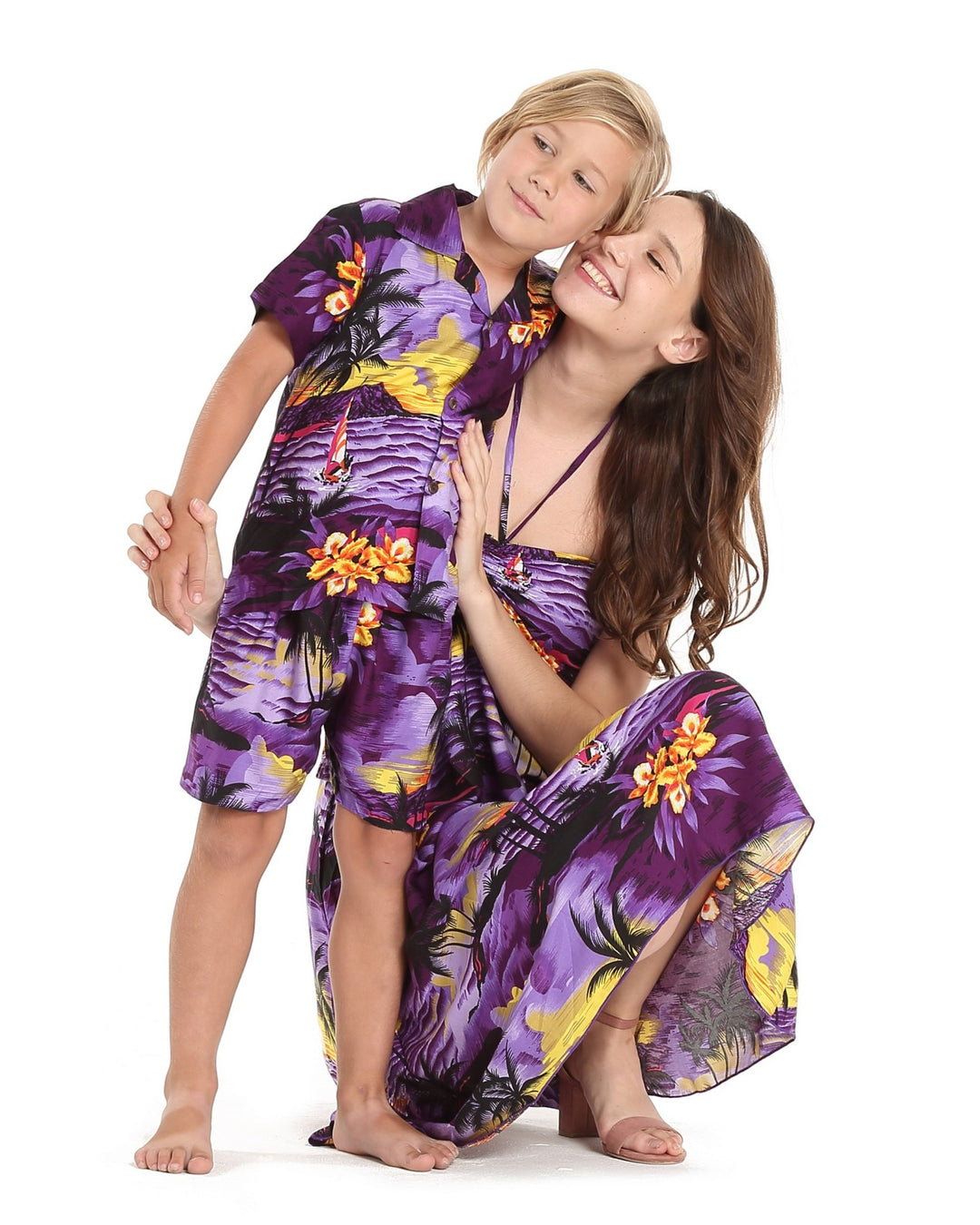 Matchable Two Piece Sets For Women Summer Matchable Couple Hawaiian Luau Shirt Or ...