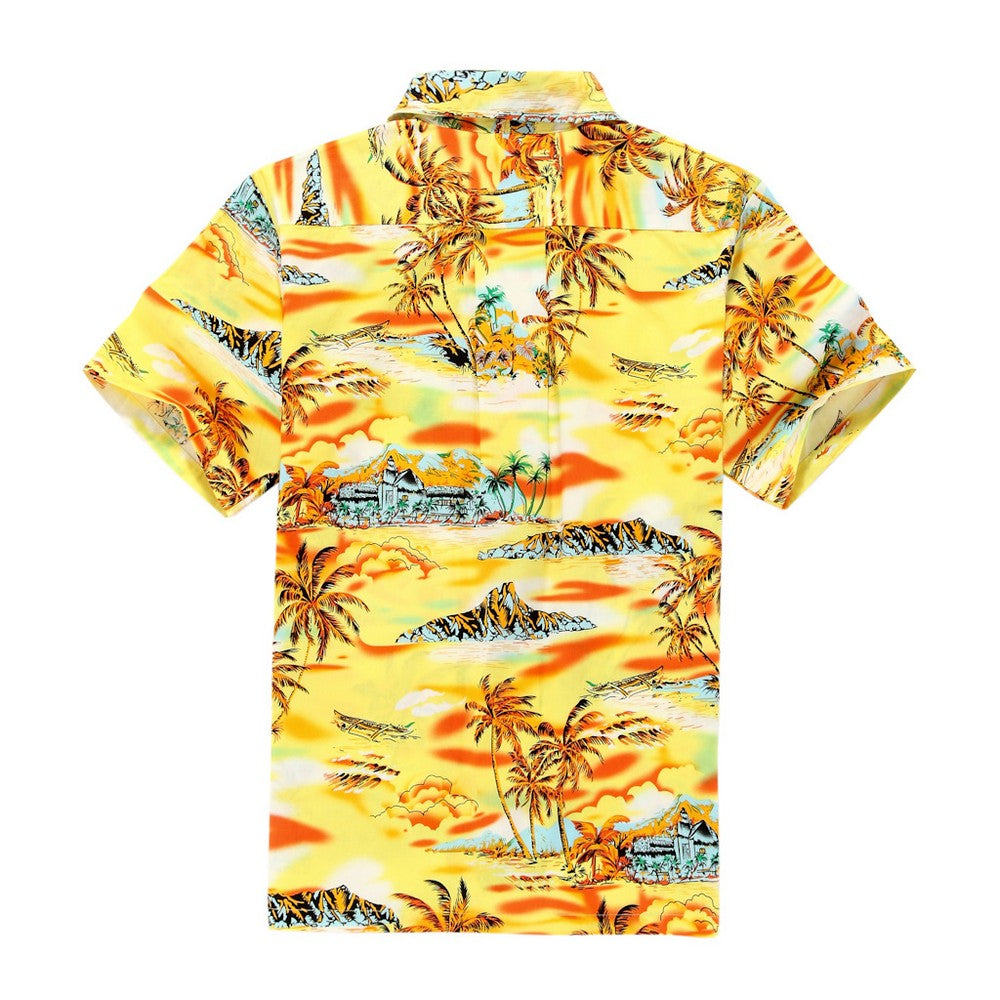 Men's Aloha Shirt Yellow Sunset – Hawaii Hangover