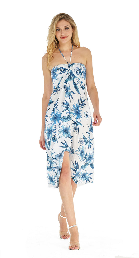 hawaiian print halter dress Hawaii Hangover Women's Luau Floral Halter Dress, Size: 2XL, Day Dream Bloom Size (dress):XL cf-color-black-off-white 1980’s Hilo Hattie jaguar Emerald Green and Gold