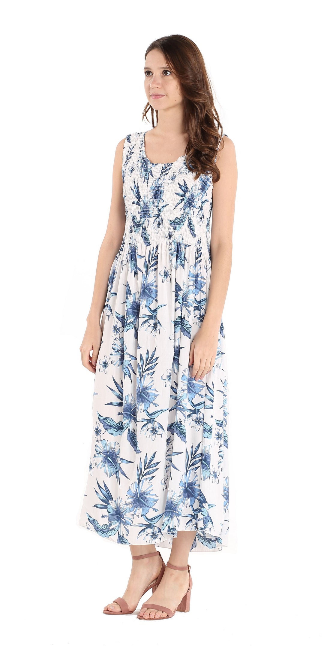 Women's Hawaiian Maxi Tank Elastic Luau Dress Day Dream Bloom – Hawaii  Hangover