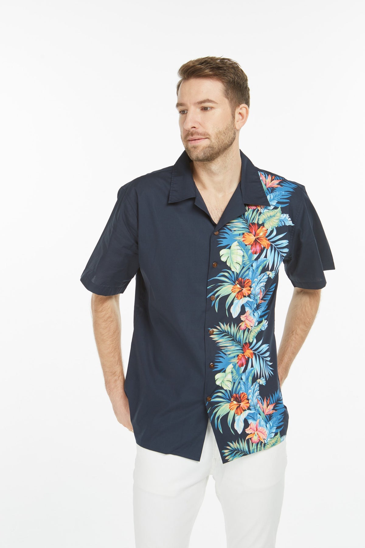Hawaii Hangover Men's Hawaiian Aloha Premium Cotton Shirt Orchid ...
