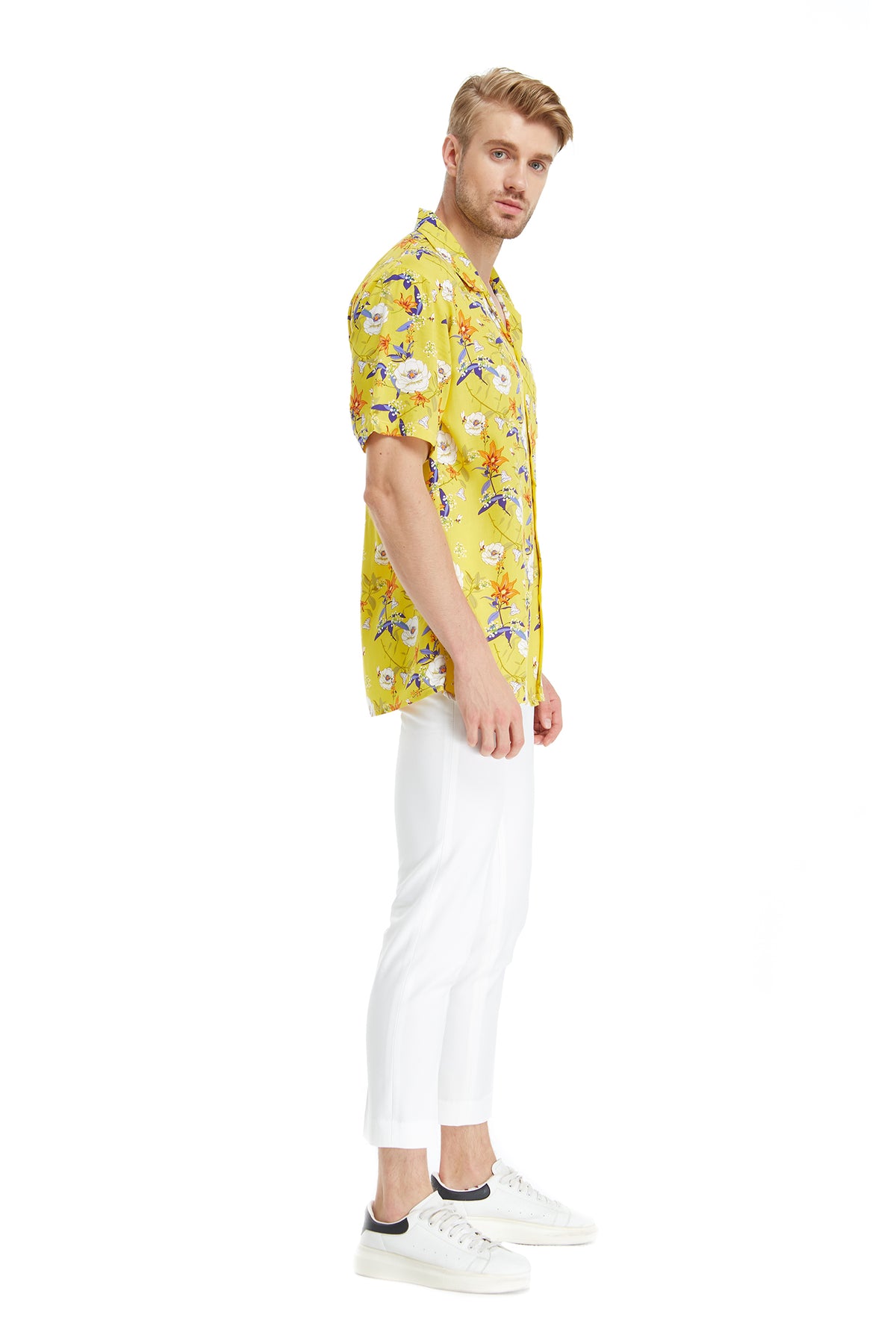 Men's Aloha Shirt Garden Poppy Yellow – Hawaii Hangover