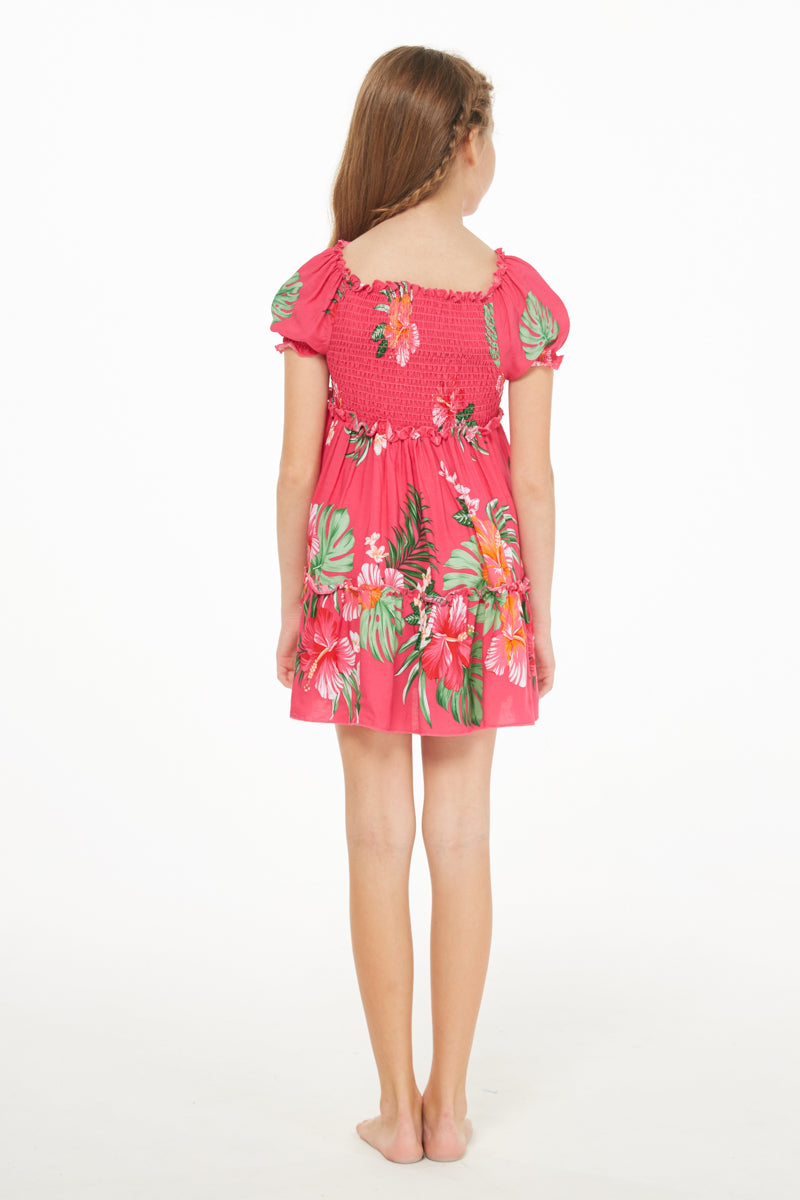 womens hot pink dresses Shop the Evelyn Hot Pink Mini Dress - Stylish & Trendy main image 1
